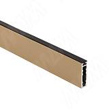 VOGUE Штанга прямоугольная 30х8, золото мат. (анод), с черным демпфером, L-3000